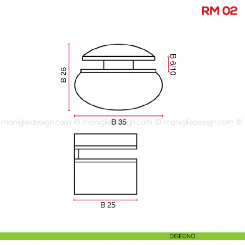 Reggimensola per vetro Mital RM02 disegno