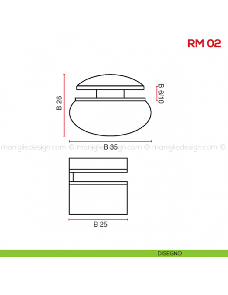 Reggimensola per vetro Mital RM02 disegno