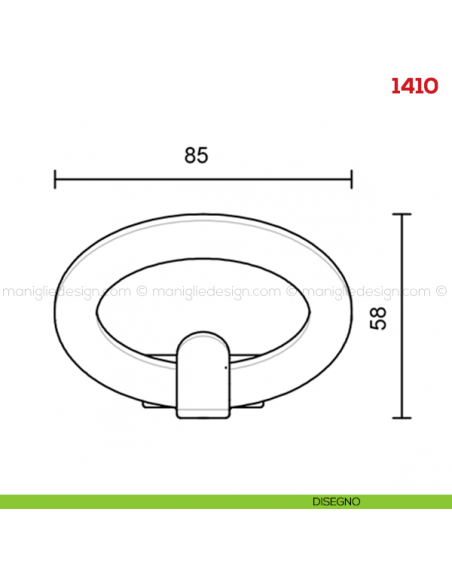 Appendiabiti a parete in metallo Mital 1410 disegno