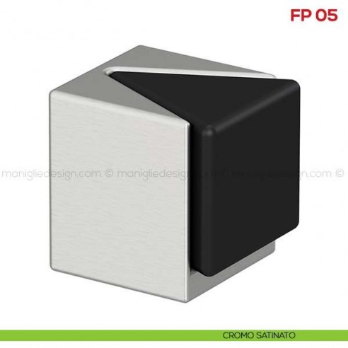 Fermaporta a pavimento Mital FP 05 cromo satinato