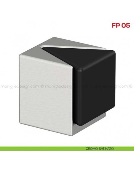 Fermaporta a pavimento Mital FP 05 cromo satinato