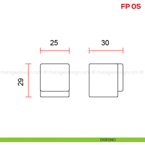 Fermaporta a pavimento Mital FP 05 disegno