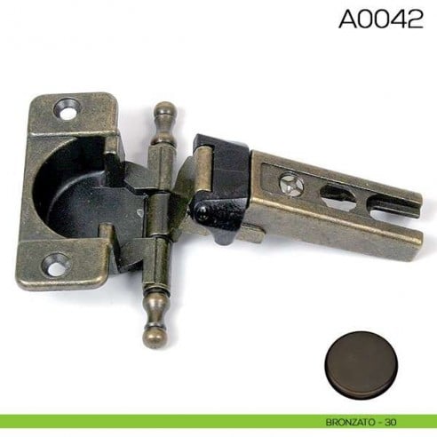 Cerniera Mepla con perno in stile apertura 270° foro 35 mm bronzato