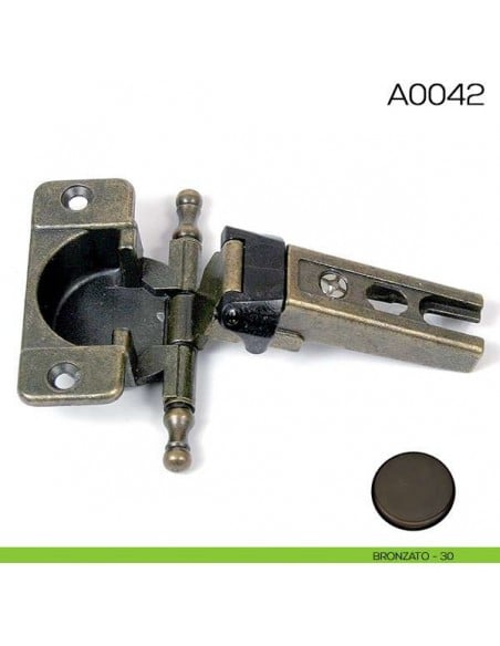 Cerniera Mepla con perno in stile apertura 270° foro 35 mm bronzato