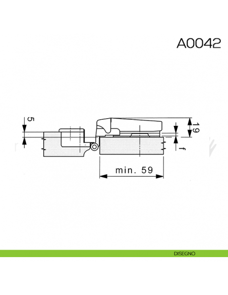Cerniera Mepla con perno in stile apertura 270° foro 35 mm disegno