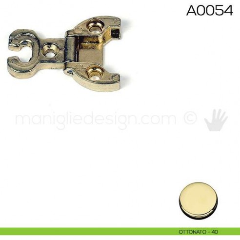 Cerniera Anselmi per porte in luce scodellino diametro 32 mm A0054 ottonato