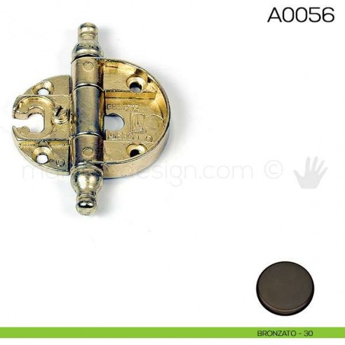 Cerniera Anselmi per porte in luce scodellino diametro 35 mm A0056 bronzato