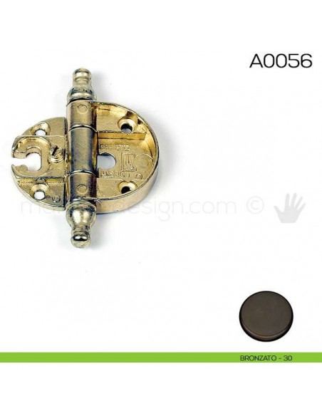 Cerniera Anselmi per porte in luce scodellino diametro 35 mm A0056 bronzato