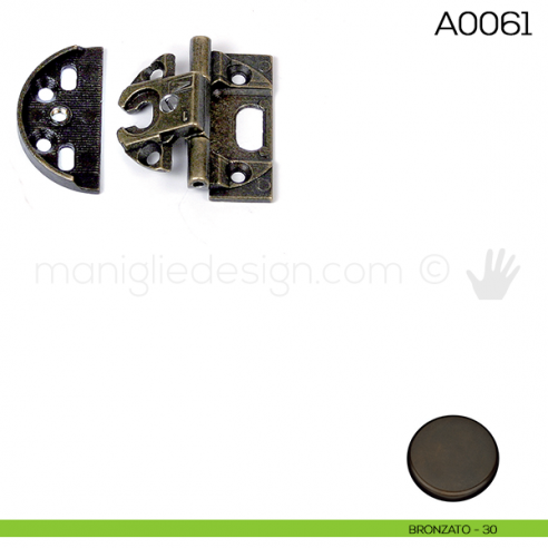 Cerniera Anselmi per porte in battuta scodellino diametro 40 mm A0061 bronzato