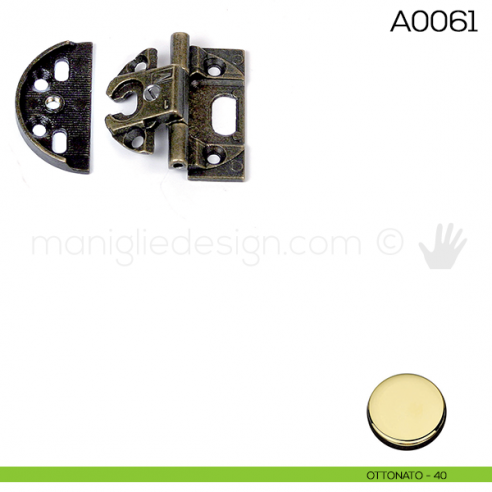 Cerniera Anselmi per porte in battuta scodellino diametro 40 mm A0061 ottonato