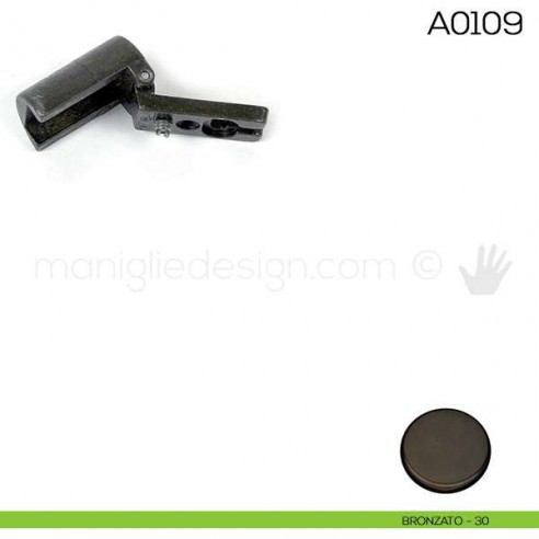 Cerniera Anselmi per porte in battuta scodellino diametro 27 mm A0109 bronzato