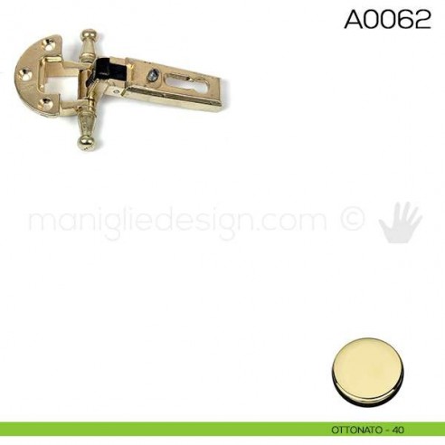 Cerniera Anselmi per porte in battuta scodellino diametro 27 mm A0062 ottonato