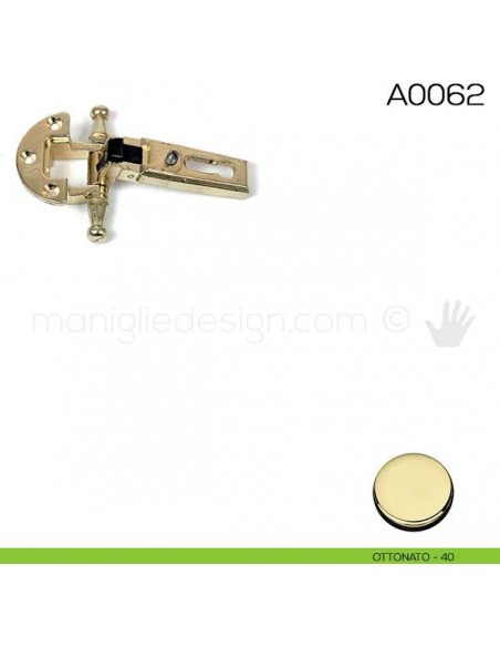 Cerniera Anselmi per porte in battuta scodellino diametro 27 mm A0062 ottonato