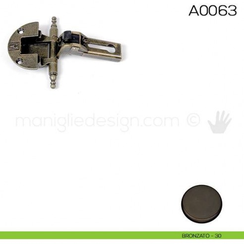 Cerniera Anselmi per porte in battuta scodellino diametro 35 mm A0063 bronzato