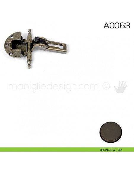 Cerniera Anselmi per porte in battuta scodellino diametro 35 mm A0063 bronzato
