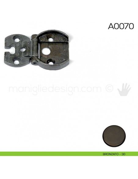 Cerniera Anselmi per porte in luce scodellino diametro 35 mm A0070 bronzato