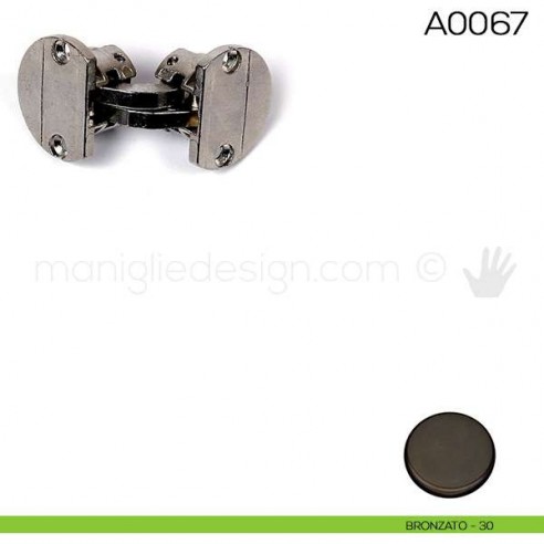 Cerniera Anselmi per tavoli scodellino diametro 20 mm A0067 bronzato