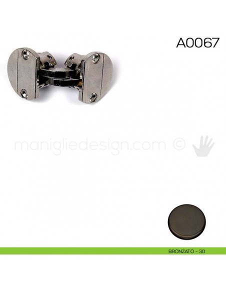 Cerniera Anselmi per tavoli scodellino diametro 20 mm A0067 bronzato