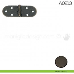 Cerniera a biscotto senza fermo in ottone A0213 2