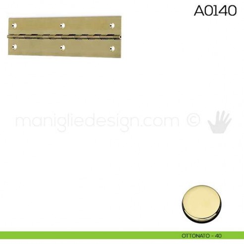 Cerniera a metraggio 32x3500 mm spessore 0,7 mm A0140 ottonata