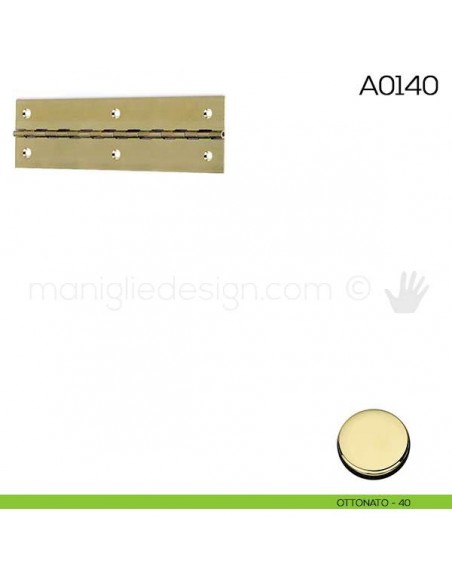 Cerniera a metraggio 32x3500 mm spessore 0,7 mm A0140 ottonata