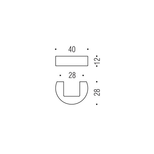 Pomello per mobile F519 Formae disegno