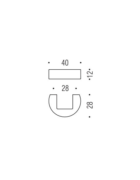Pomello per mobile F519 Formae disegno