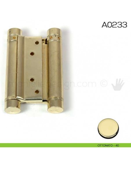 Cerniera a molla bommer doppia azione per porta 75 mm ottonato