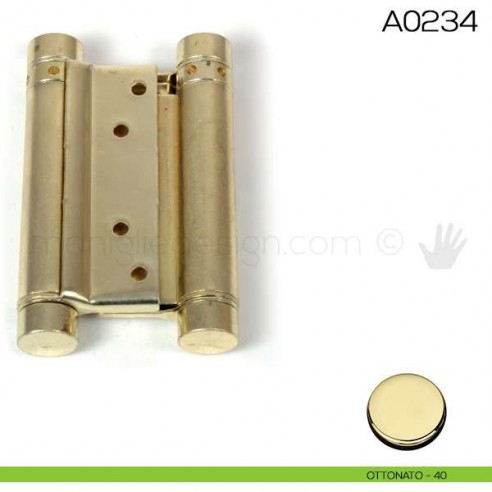 Cerniera a molla bommer doppia azione per porta 100 mm ottonato