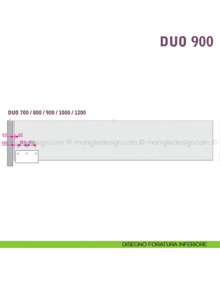 Scorrevole per contenitori a 2 ante complanari Duo Caimi Export 900 cm disegno