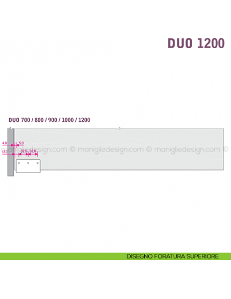 Scorrevole per contenitori a 2 ante complanari Duo Caimi Export 1200 cm disegno