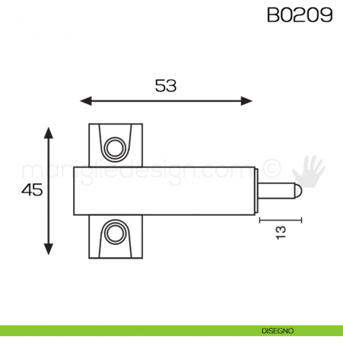 Paracolpo idraulico per mobili Vi.Tel. B0209 disegno
