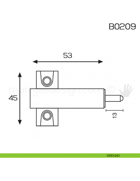Paracolpo idraulico per mobili Vi.Tel. B0209 disegno