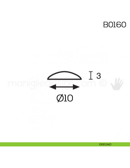 Paracolpi adesivi in silicone per mobili Vi.Tel. B0160 disegno