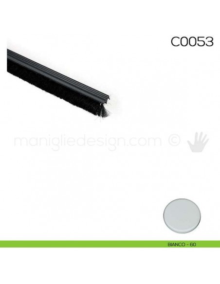 Spazzolino parapolvere rigido per porte scorrevoli Vi.Tel. C0053 bianco