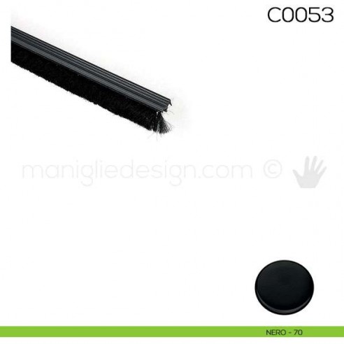 Spazzolino parapolvere rigido per porte scorrevoli Vi.Tel. C0053 nero