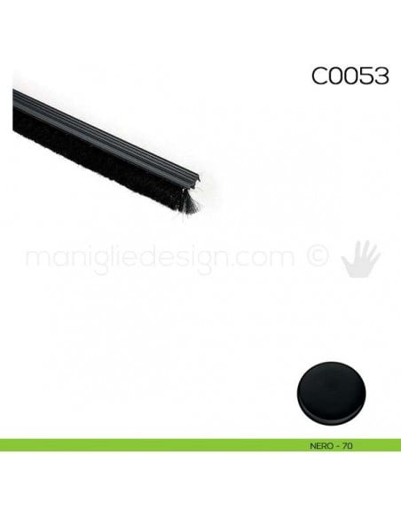 Spazzolino parapolvere rigido per porte scorrevoli Vi.Tel. C0053 nero