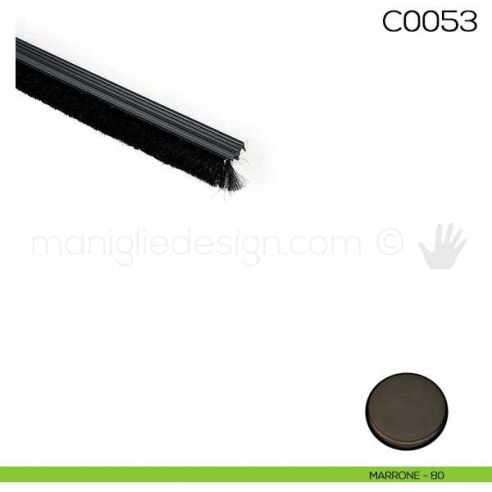 Spazzolino parapolvere rigido per porte scorrevoli Vi.Tel. C0053 marrone