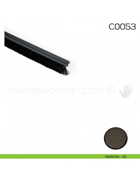 Spazzolino parapolvere rigido per porte scorrevoli Vi.Tel. C0053 marrone