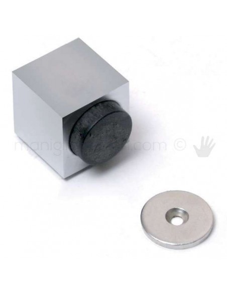 Fermaporta quadrato in metallo con magnete Vi.Tel. E0346