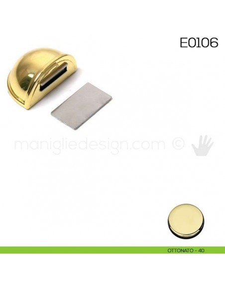 Fermaporta adesivo con magnete Vi.Tel. E0106 ottonato