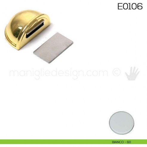 Fermaporta adesivo con magnete Vi.Tel. E0106 bianco