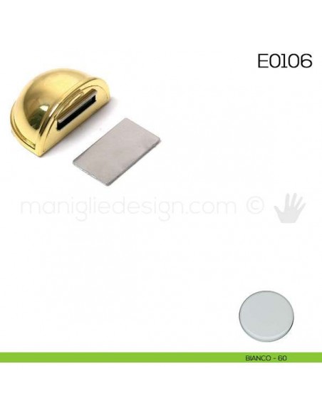 Fermaporta adesivo con magnete Vi.Tel. E0106 bianco