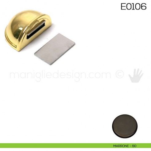 Fermaporta adesivo con magnete Vi.Tel. E0106 marrone