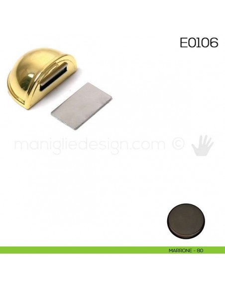 Fermaporta adesivo con magnete Vi.Tel. E0106 marrone