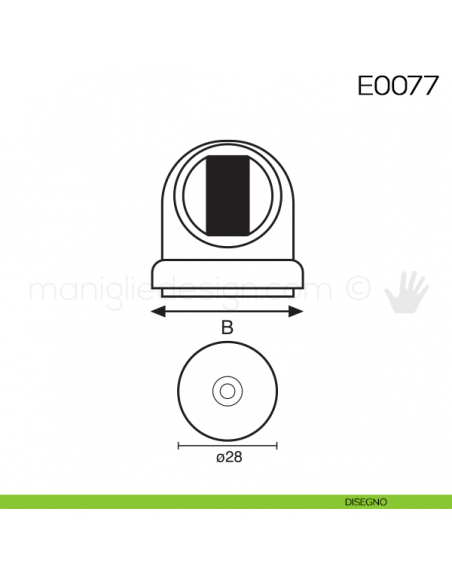 Fermaporta con magnete Vi.Tel. E0077 disegno