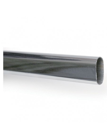 Tubo ovale cromato per armadio 30x15 mm asta da mt 3 Vi.Tel. D0056