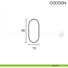 Tubo ovale cromato per armadio 30x15 mm asta da mt 2,1 Vi.Tel. D0056N 2
