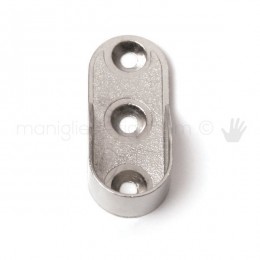 Reggitubo ovale laterale cromato per tubo 30x15 mm Vi.Tel. D0040