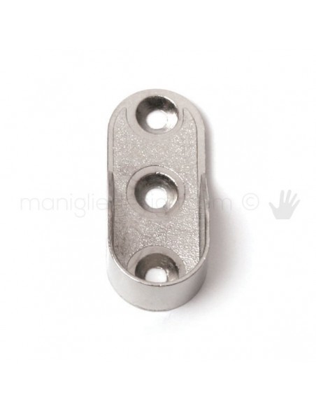 Reggitubo ovale laterale cromato per tubo 30x15 mm Vi.Tel. D0040